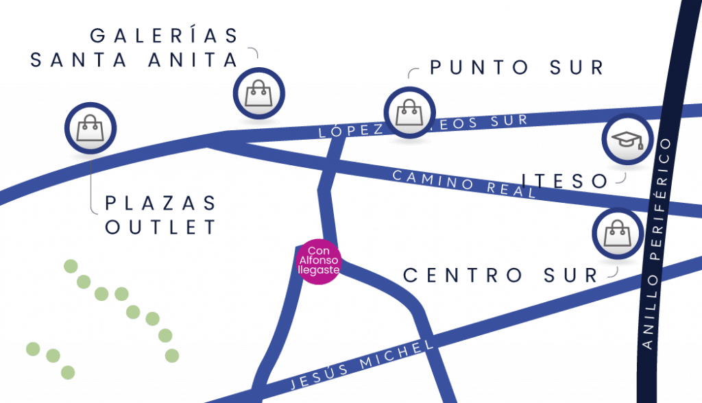 Mapa de cómo llegar a santa anita horizonte